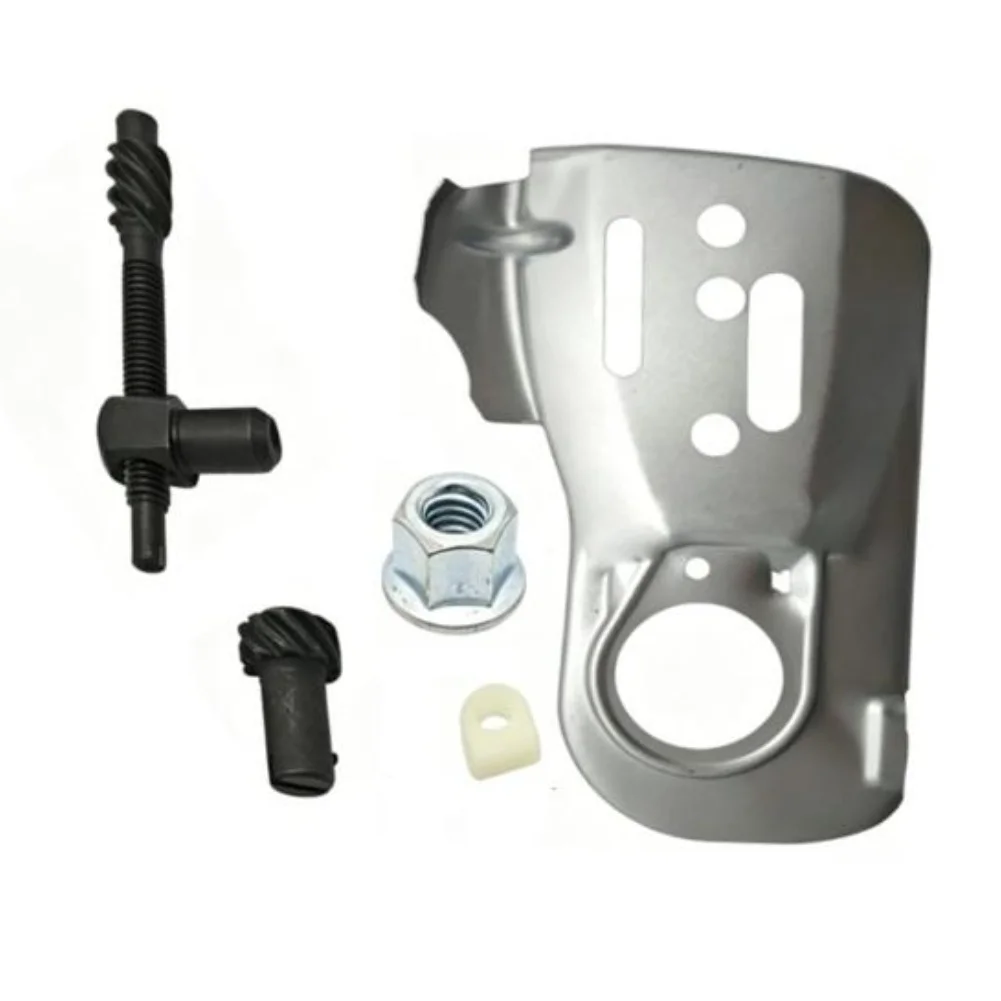 For Outdoor Logging Silver Chainsaw Guide Plate Gasket High-strength Metal Construction Quick Installation Design