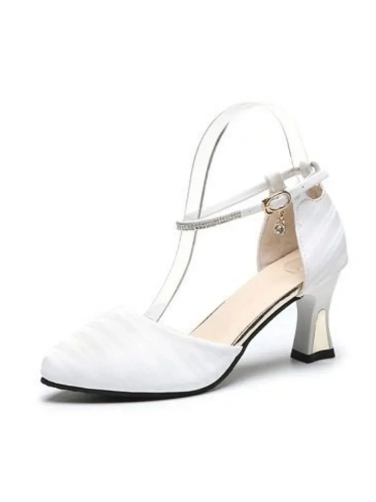 Zapatos De Mujer Women Sweet Light Weight White Stiletto Heel Shoes for Sexy Party Lady Fashion Pink Comfort Wedding Shoes B31