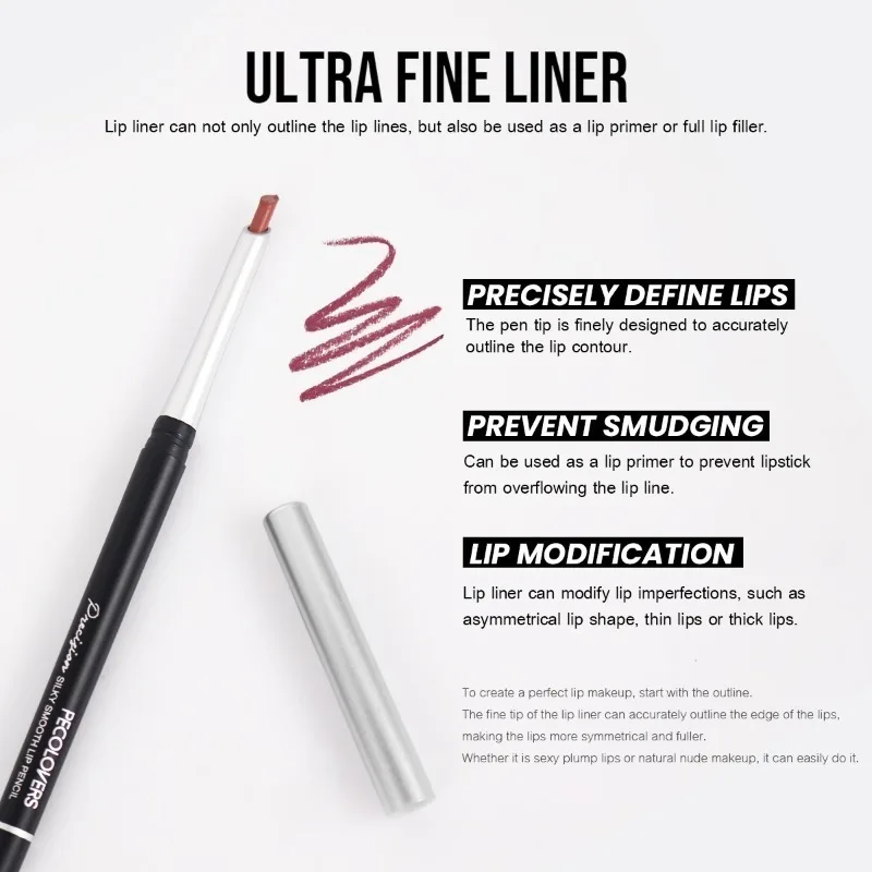 Matita labbra multicolore, Depict The Contour of The Lips, Labbra affascinanti, Impermeabile e Secco, Lunga durata e Naturale