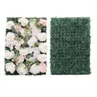 Flower Wall Panel Floral Backdrop - 6 Pcs pink and White Flower Wall Decor, 24