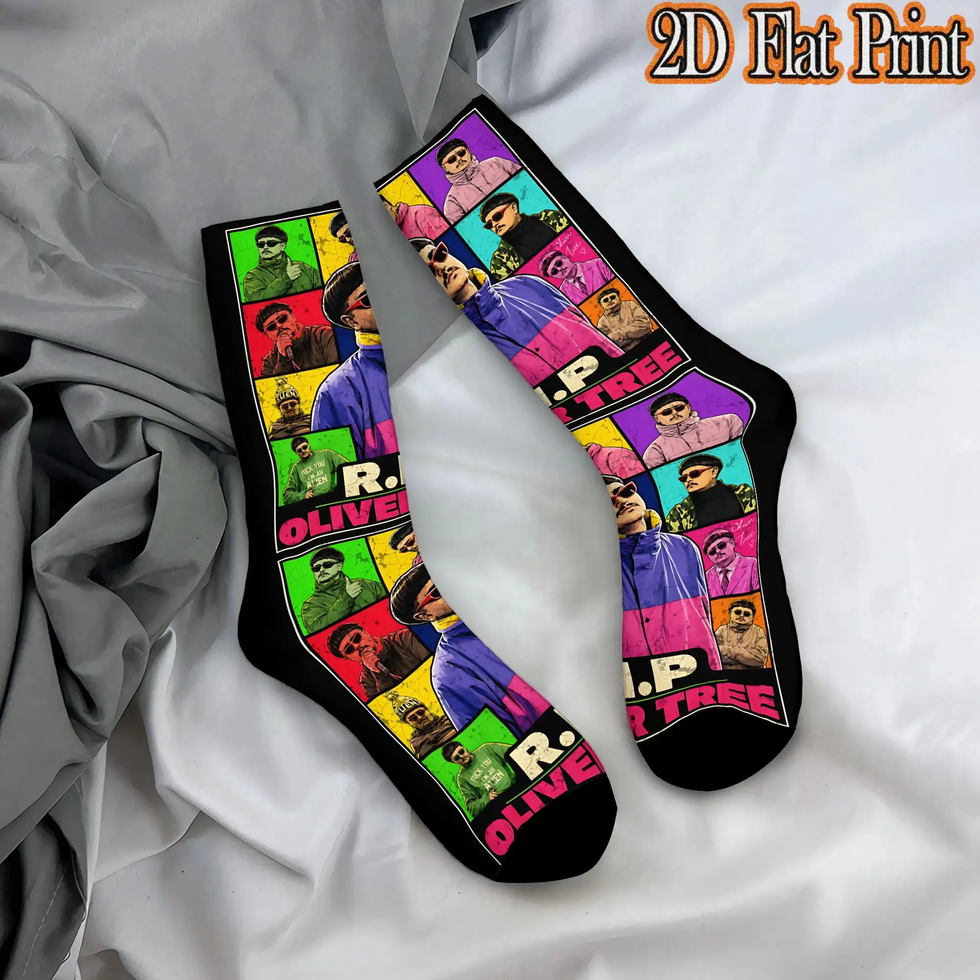 Fashion Vintage Oliver Tree  Men's  Mid-calfSock Unisex  Funny Mid-Calf Socks