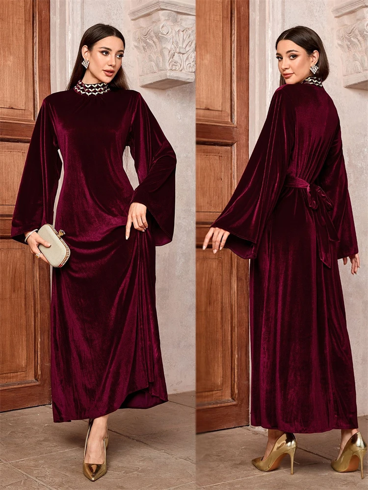 Ramadan Eid Abaya Dubai Luxury Muslim Islam Abayas For Women Kaftan Dress Kebaya Caftan Marocain Robe Femme Musulmane Vestidos