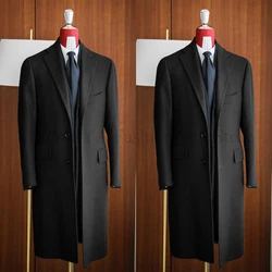 Simple Classic England Style Cotton Overcoat Men Thick Custom Made Single Breasted Pocket Coat Casual Winter Warm Jacket
