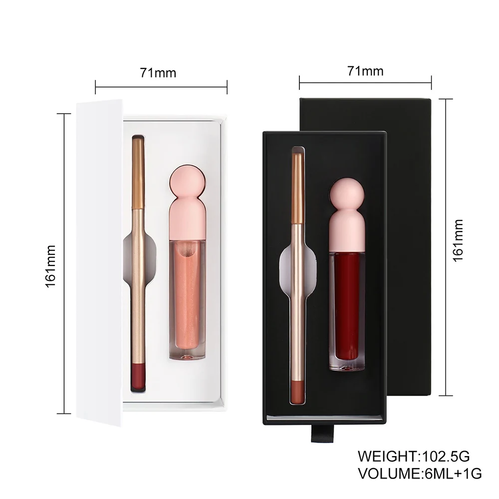 12 kleuren langdurige lipliner potlood 58 kleuren matte vloeibare lippenstift set private label aangepast logo veganistische make-up groothandel