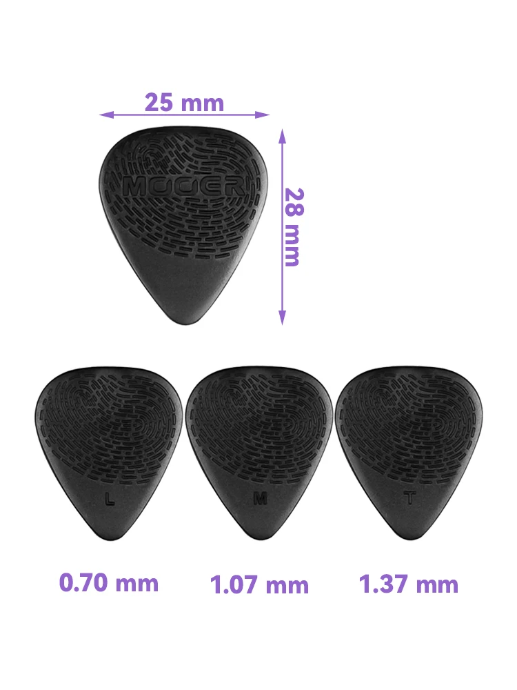 Mooer Guitar Picks Fingerprint POM Plectrum 0.7/1.07/1.37 mm Guitar Accessories