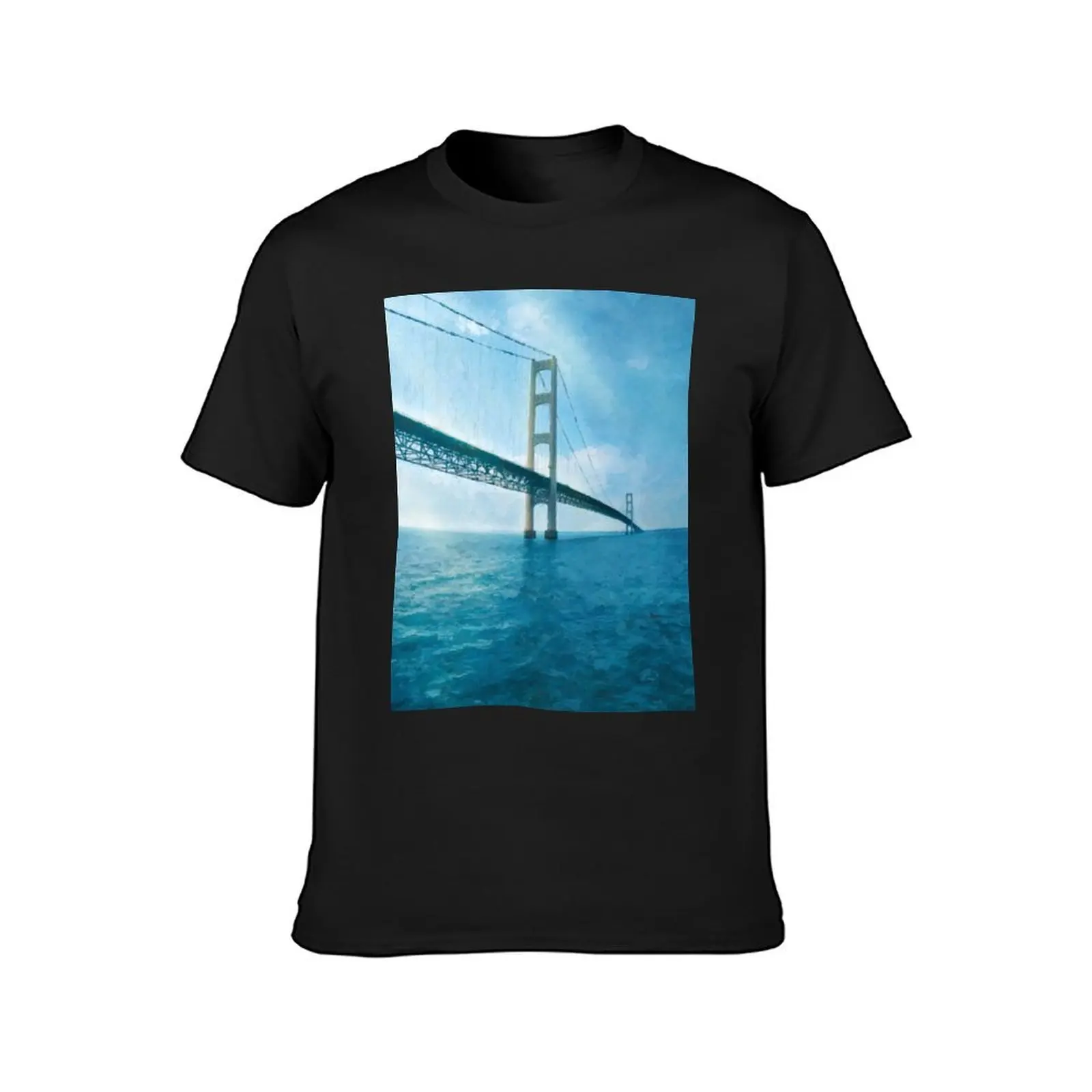 Mackinac Bridge T-Shirt oversized graphics clothes for men