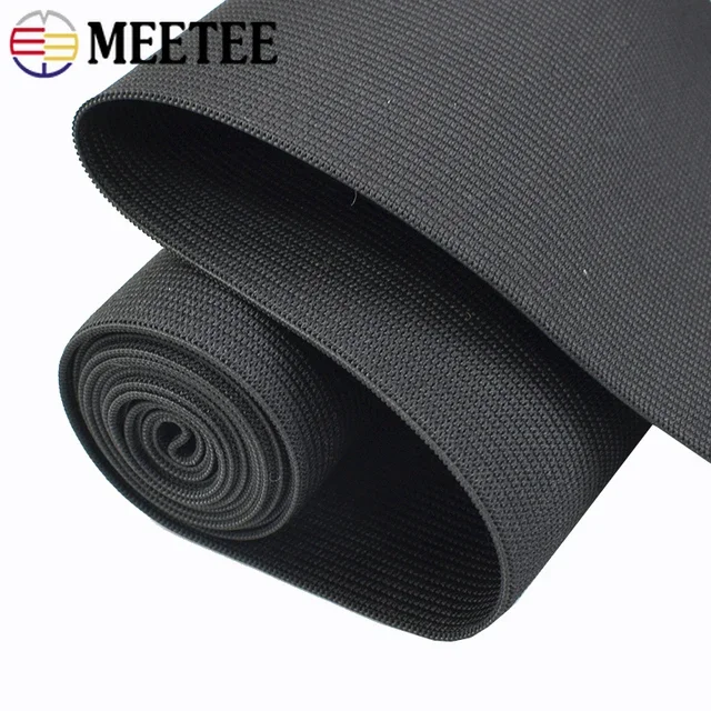 

Meetee 1/2M Black White Elastic Bands 10-30cm Waist Rubber Band Bag Strap Belt Soft Skin Elastical Tapes DIY Garment Accessories