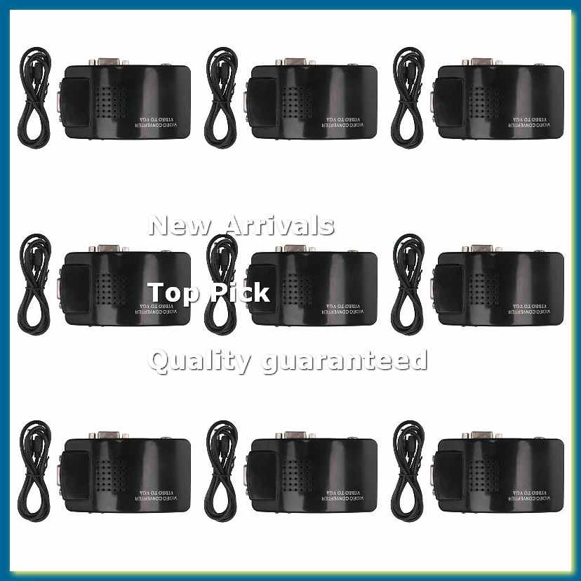 6Pack X(AV to VGA Adapter Converter PC Composite S-Video Input to VGA LCD Output Switch Box