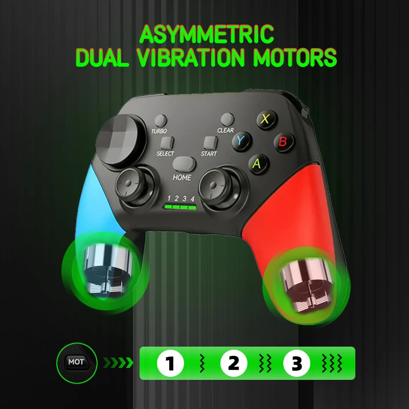 Mando inalámbrico Bluetooth para juegos de PC, Gamepad para Win10 11 PC, Steam Switch deck Yuzu Ryujinx, Joystick