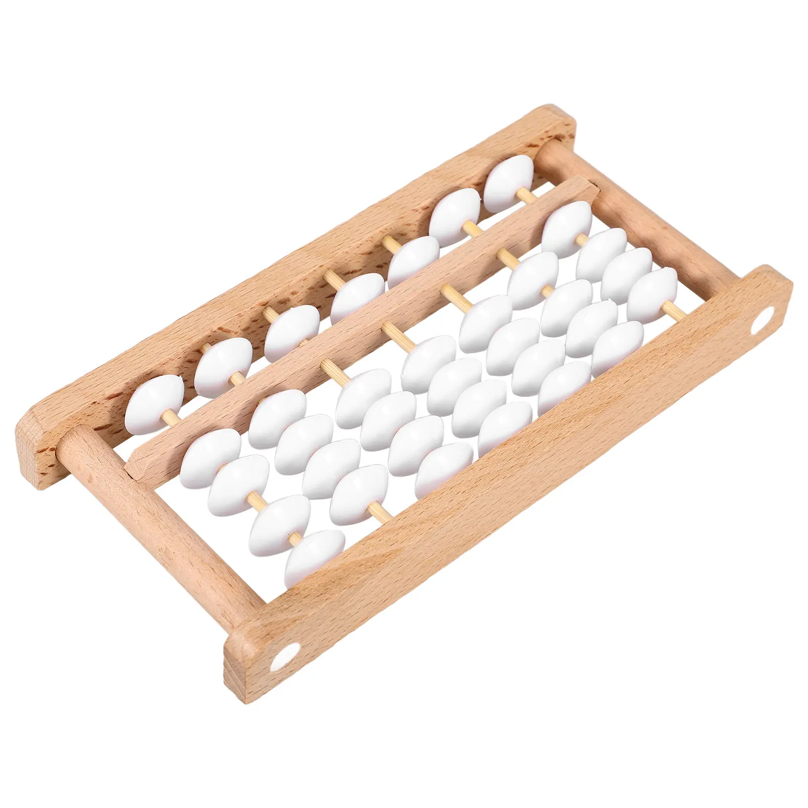 어린이를위한 DIY 나무 주판 안전 휴대용 재사용 가능한 전통 산술 도구 수학 학습 장난감 작은 구슬 계산 장치