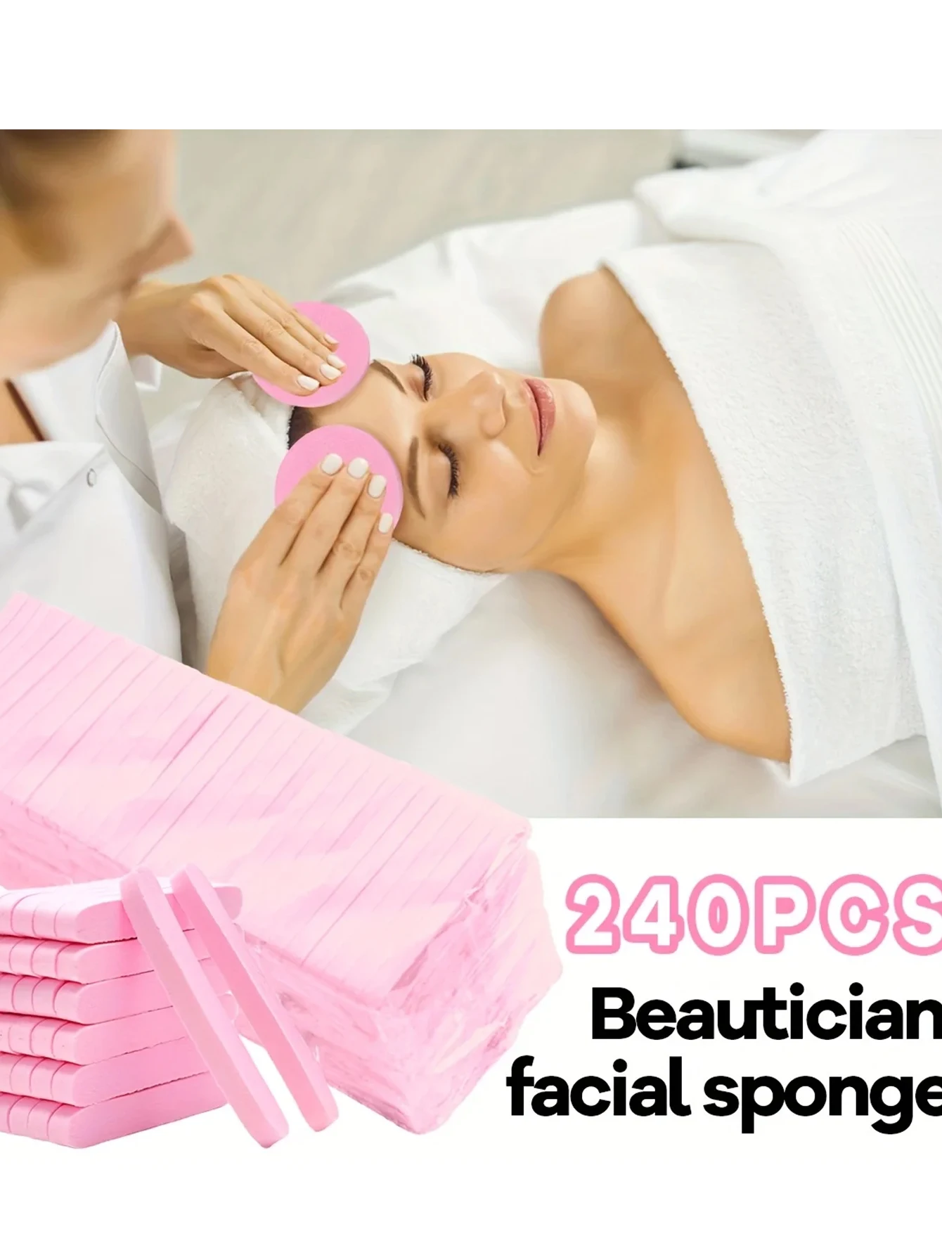 اسفنجات الوجه - 240 قطعة - اسفنجات الوجه المضغوطة لغسل الوجه، وسادات إسفنجية لأقنعة التقشير وإزالة المكياج. #3