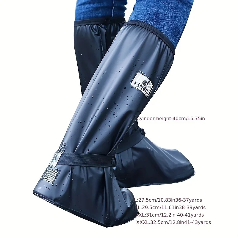 

Motorcycle shoe covers waterproof non-slip thickened men and women rain shoe covers rainy day rainproof wear bottom rain boots f