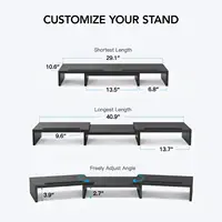 Dual Monitor Stand Riser for 2 Monitors, Monitor Stand for Desk, Adjustable Computer Monitor Stand with 2 Slot, Multifunctional Desktop Organizer Stand for Laptop, PC, Computer, Printer 5