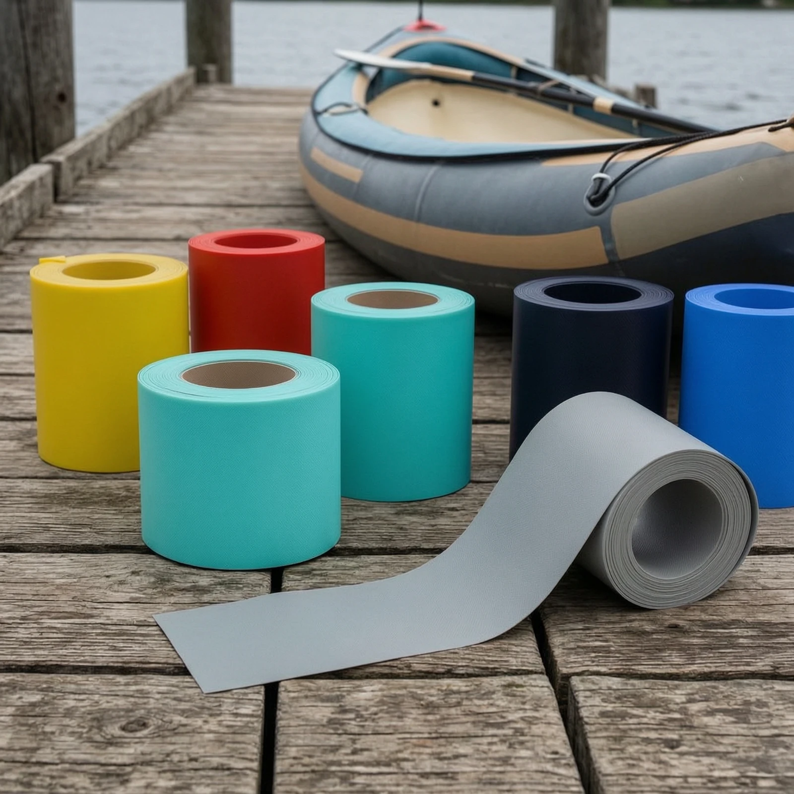 PVC Repair Tape Textured Inflatable Repair Tape Inflatable Repair Strip Roll Adhesive Long-Lasting for Campers, Poolside