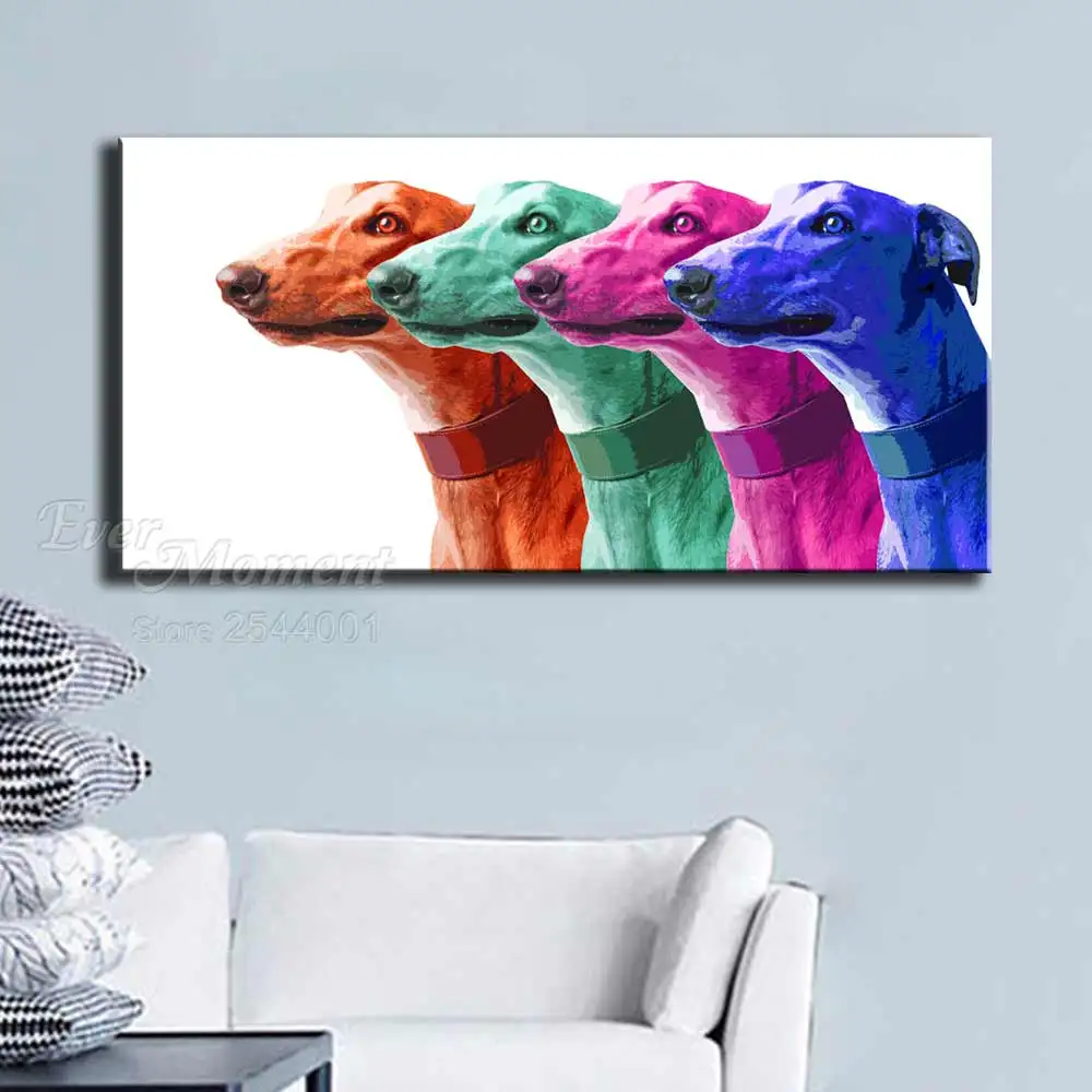 Ever Moment Diamond Painting Decoration Colorful Pink Blue Orange Green Dogs 5D DIY Full Square Diamond Embroidery ASF1087