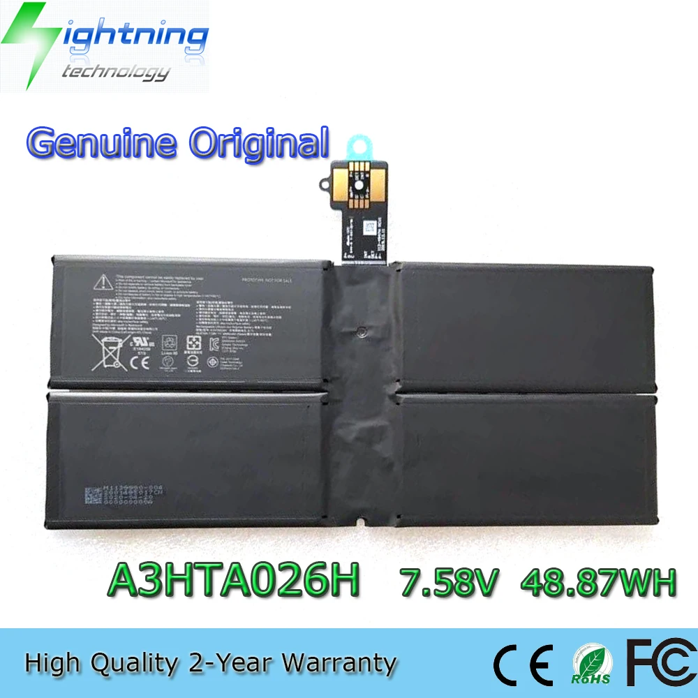 Brand New Genuine Original A3HTA026H 7.58V 48.87Wh Laptop Battery for Microsoft Surface RozFaro Tablet PC