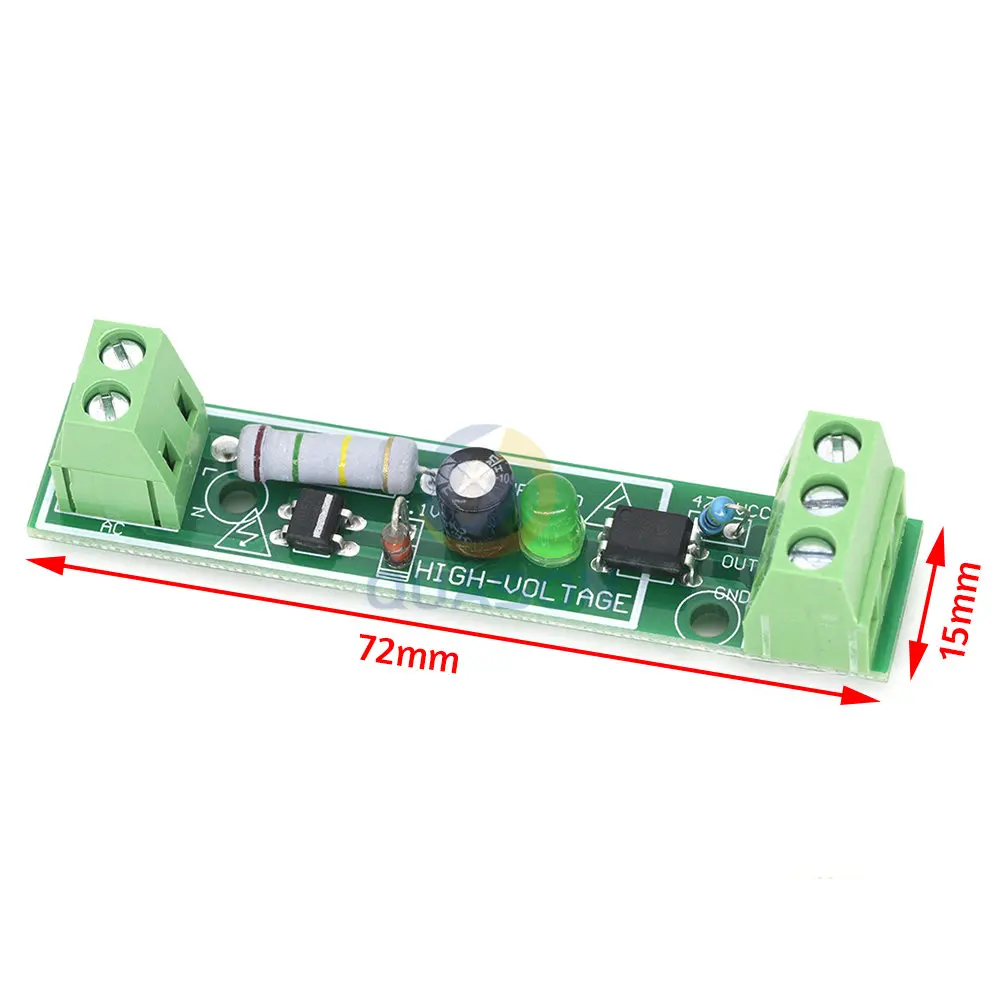 1-Bit AC 220V Optocoupler izolasyon modülü gerilim tespit kurulu adaptif PLC Isolamento Fotoaccoppiatore modülü için 3-5V