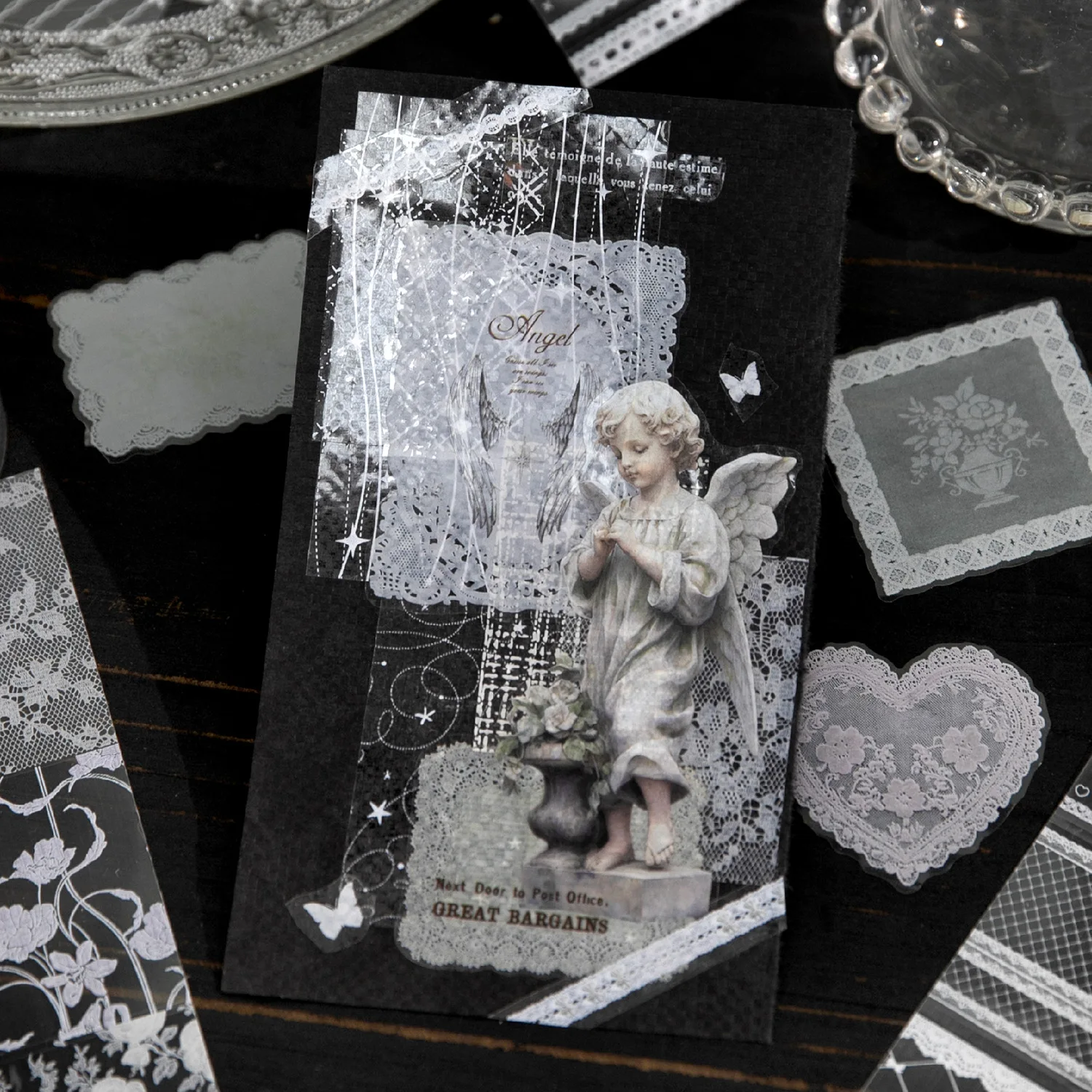 

1pcs/lot Decorative Adhesive Tapes Lace old color Junk Journal Japanese Masking Scrapbooking Stickers