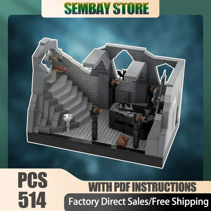 

Средневековая модель замка Moc, строительные кирпичи, модульная модель луря вампира, технологические блоки, рождественские игрушки «сделай сам», строительный подарок