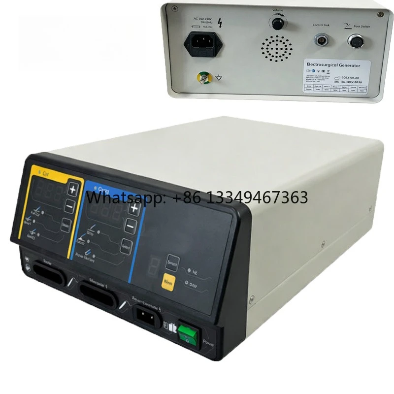 100W Electric Diathermy Monopolar Bipolar Electrosurgical Unit with Integrated 6 Different Monopolar and Bipolar Modes