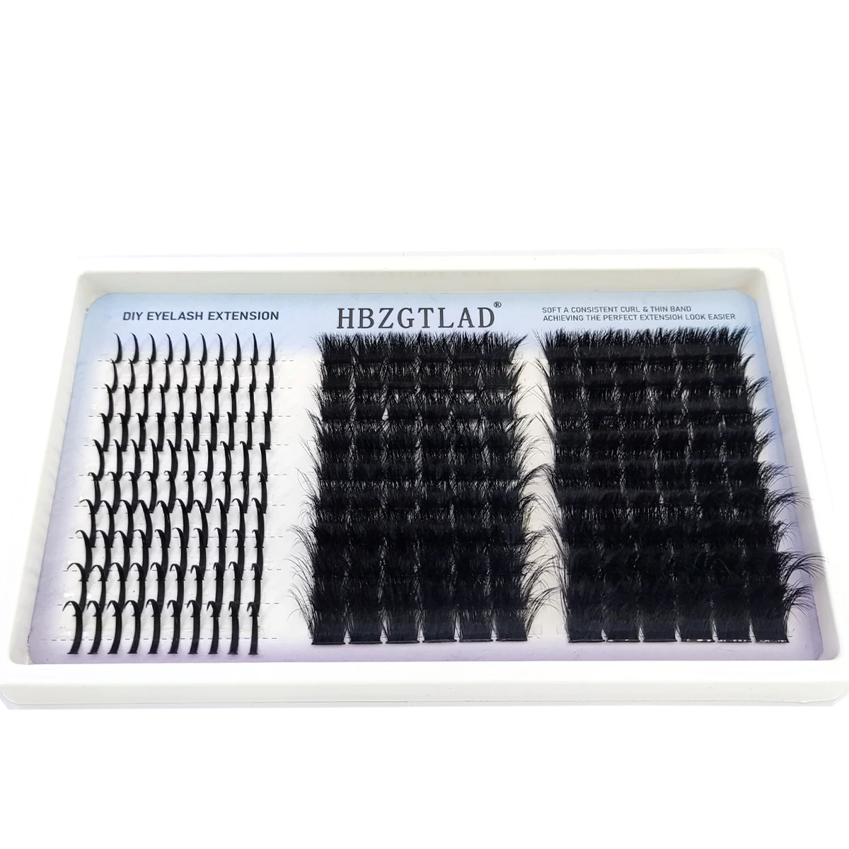 AMSDCN 300D-60D Bottom&Spiky Lashes Clusters Volume Individual Lashes Cluster Extensions Spikes Lashes Clusters DIY Fairy/Manga