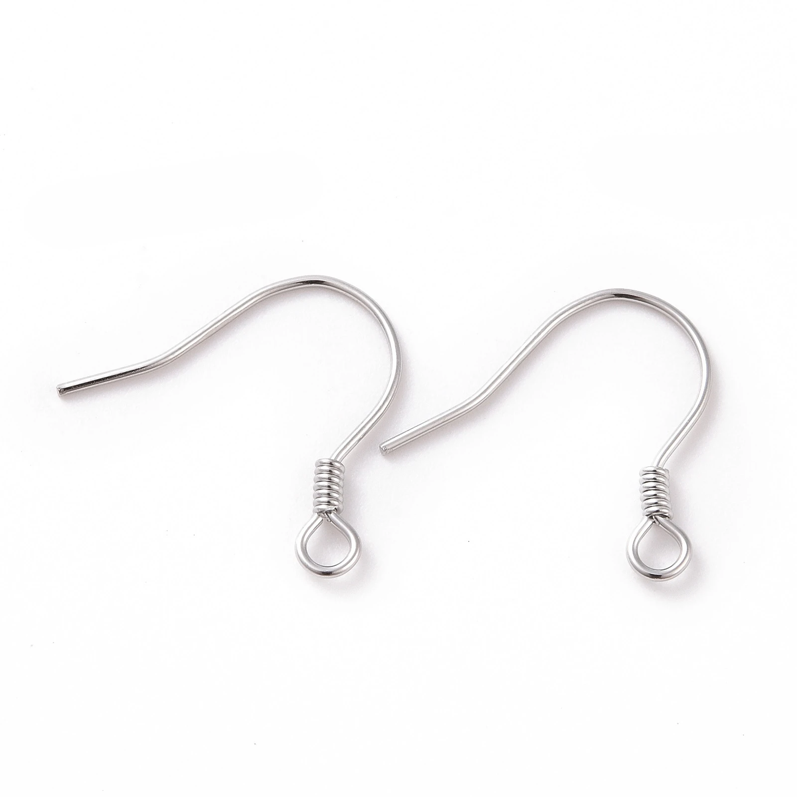 

10 Pairs Silver Plated Earring Hooks With Horizontal Loops For Women Findings Crafts Jewelry Making Accessories 15.5x15.4mm