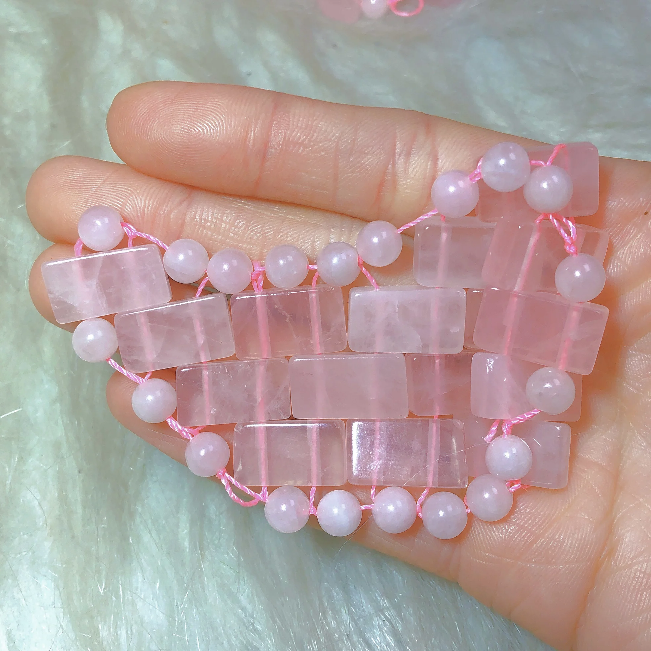 Natural Rose Quartz Eye Cover Reduce Swelling Elastic Crystals Healing Gemstones Spiritual Growth Gift Physicial Therapy Jewelry