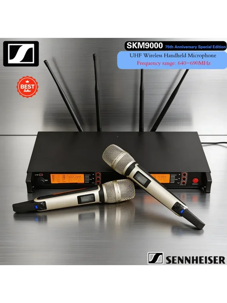 SENNHEISER SKM9000 UHF draadloze handmicrofoon Professionele 640-690MHz draadloze microfoon voor toespraken/karaoke en sociale audio - afbeelding 2