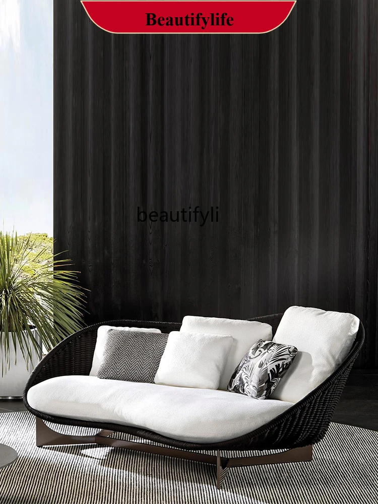 

Villa Terrace Outdoor Sofa Combination Outdoor Courtyard Outdoor Balcony Leisure Rattan Chair H