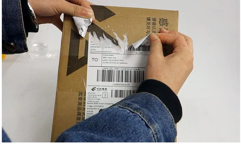 1 rollsPOS thermal label paper 100x150mm350stick continuous label roll use for Thermal printer machine Total 350 stickers