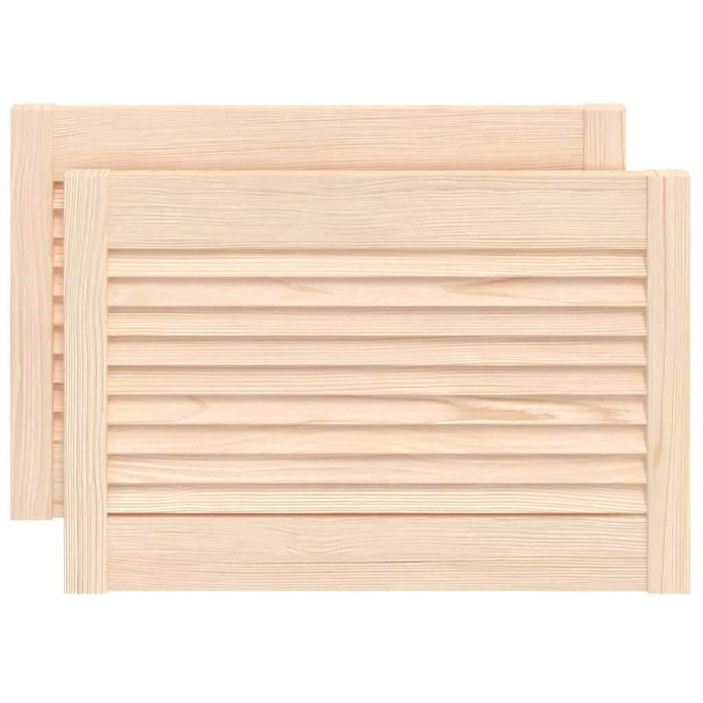 Lamas Closet Puertas 2 uds pino Wood 39,5x cm