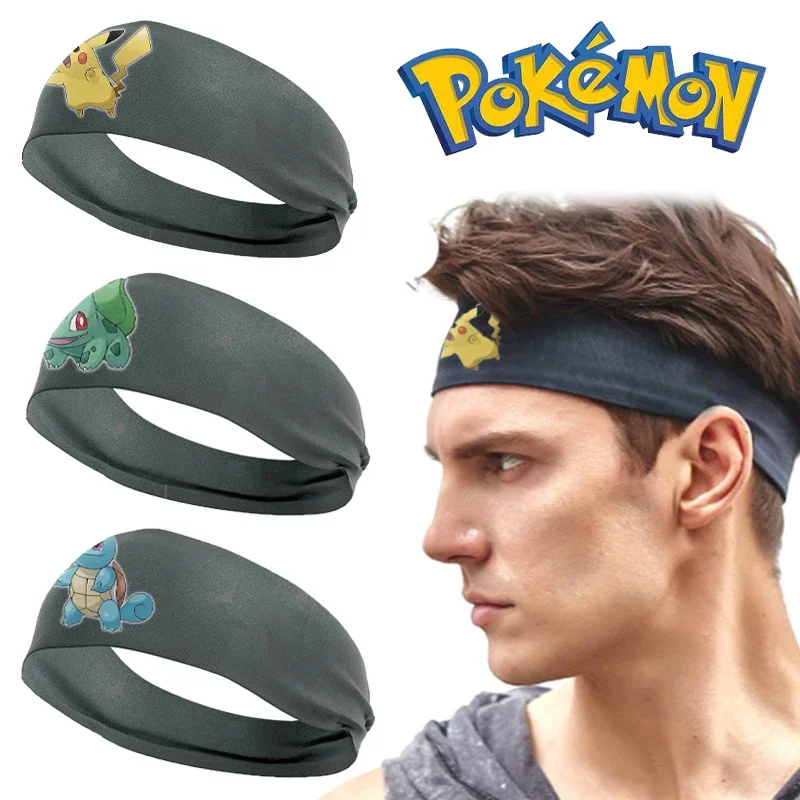Pokemon Pikachu Kopftuch Männer Cartoon Animation Sport Kopf bedeckung Haarband elastische Milch Seide schnell trocknende Haar Zubehör Geschenk