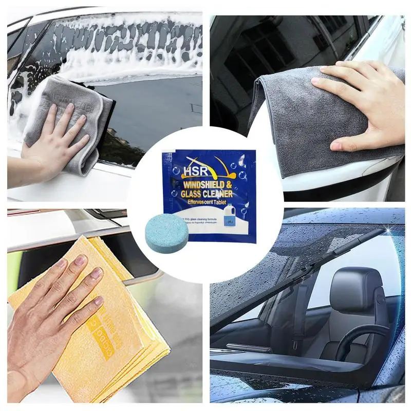 Car Windshield Cleaning Tablets Windscreen Washer Fluid Window Wiper Solid Tablets Vehicle Windshield Cleaning Supplies For