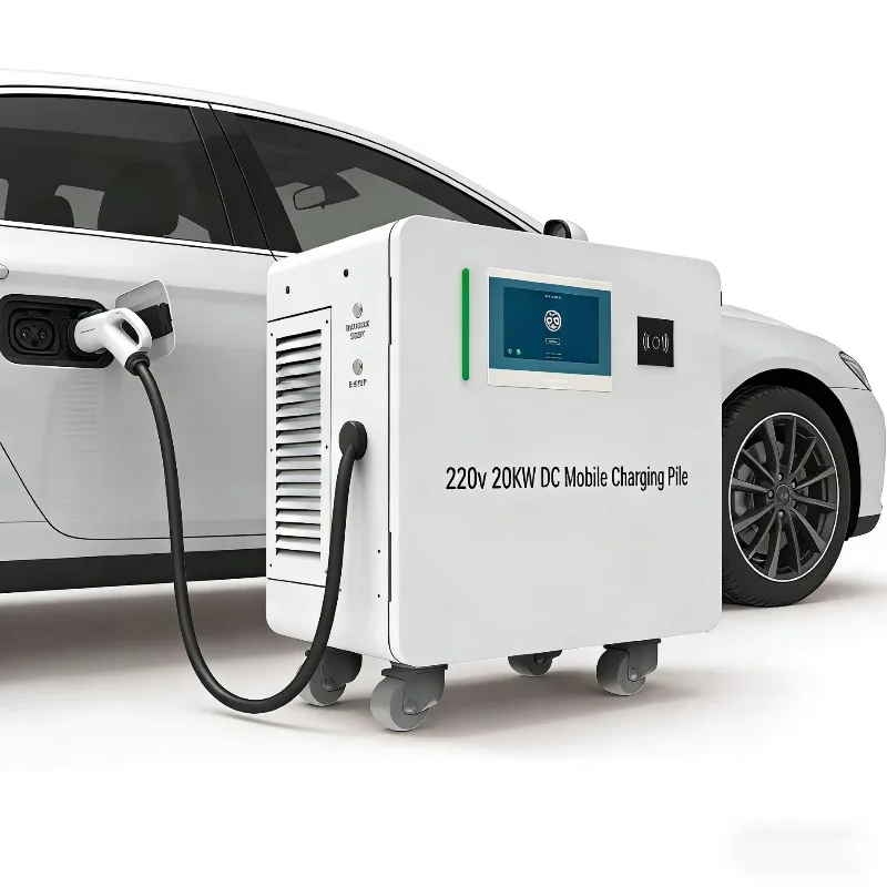 New EV Charger Single Phase AC220V Input DC21KW Output DC Fast EV Charger Mobile Portable Electric Vehicle Charging Station