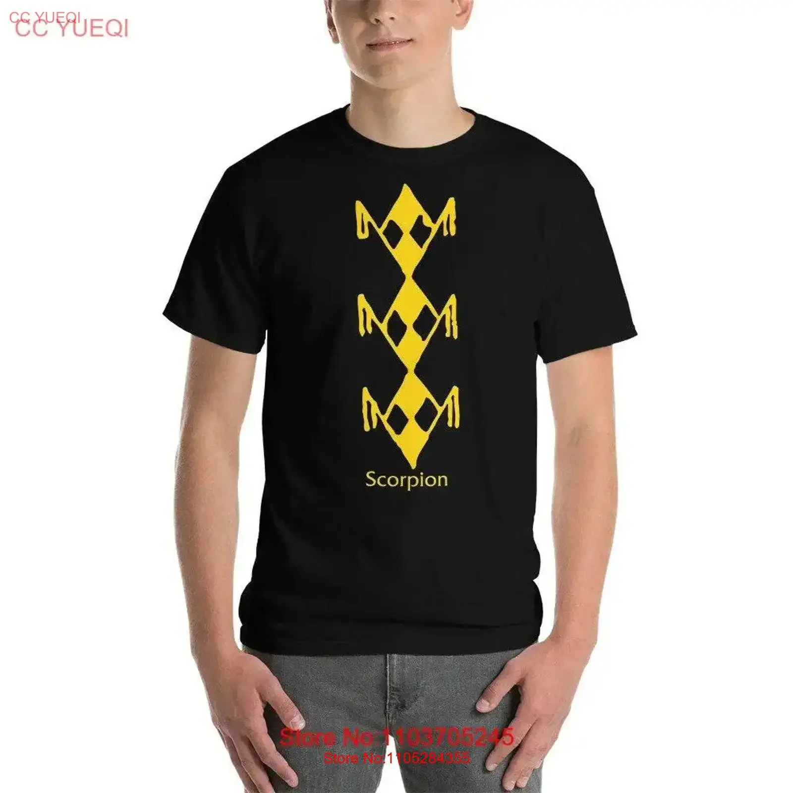 Scorpion Yellow Berber sign T Shirt vintage Washed fashion Versatile Breathable Unisex streetwear Stylish Top For Everyday Wear
