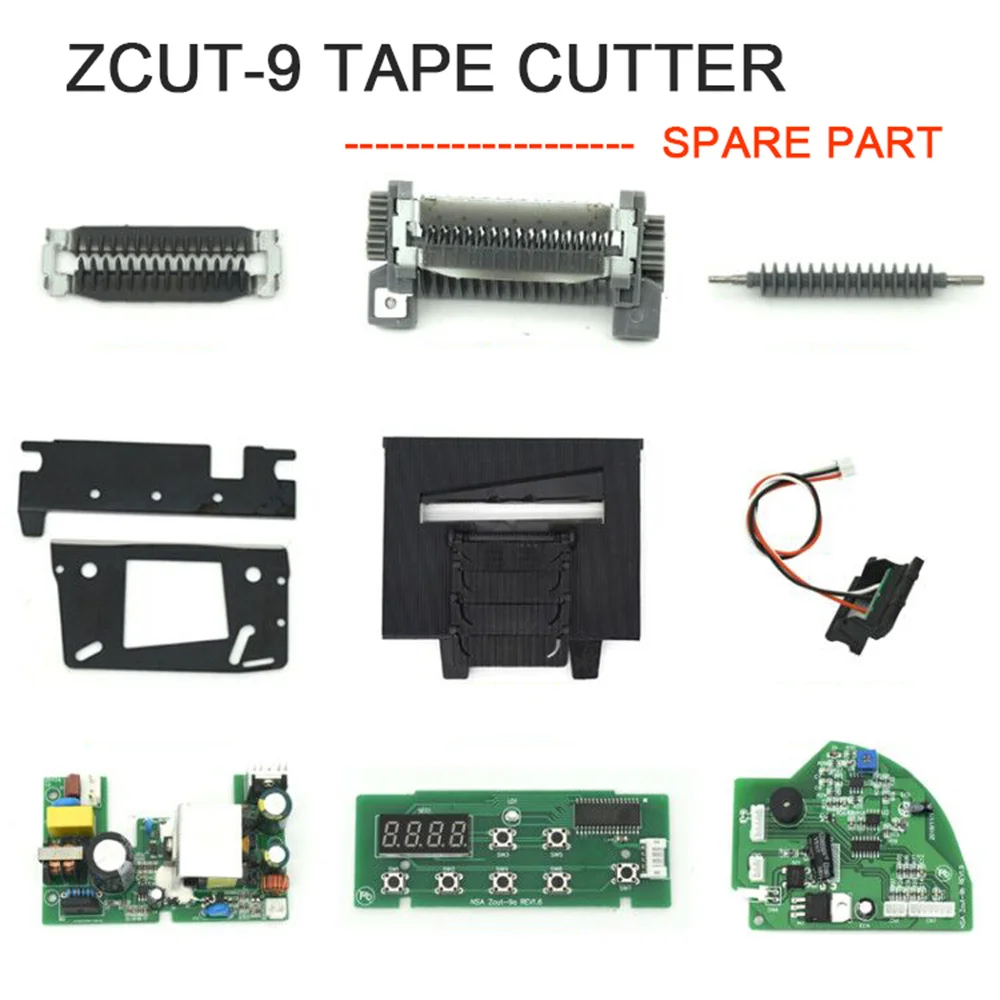 

RCIDOS ZCUT-9 Automatic Adhesive Tape Paper Cuting Machine Spare Parts Rubber Stop Plate,inductor main board Cutting blade,1pcs