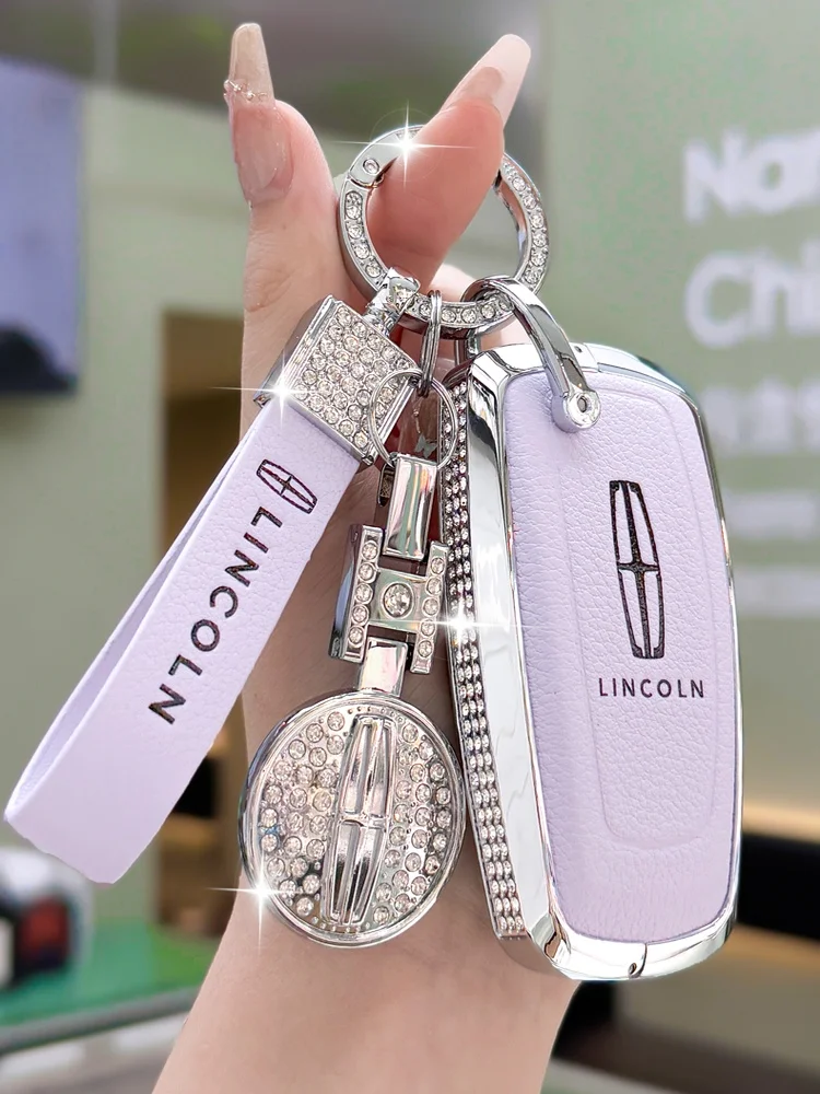 2024 Lincoln Z Key Cover Luxury Ladies Flight Captain Nautical Adventure High-End Leather Car  Buckle Driving Personal I...