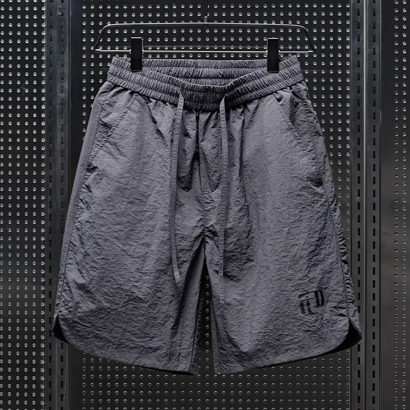 

Summer Thin Casual Ice Silk Short Pants Comfortable Five-Quarter Straight Leg Men's Workwear Breathable Lightweight Shorts