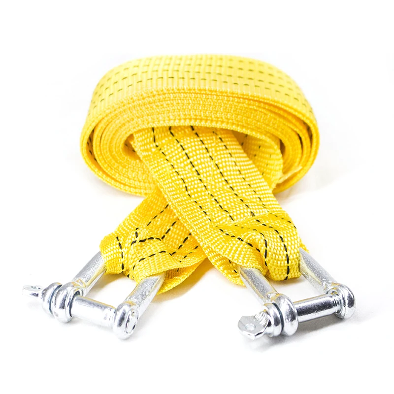 Towing Rope High Strength Car Tow Rope Fluorescent Yellow Tow Rope Tow Strap Bumper Trailer Car Safety Accessries