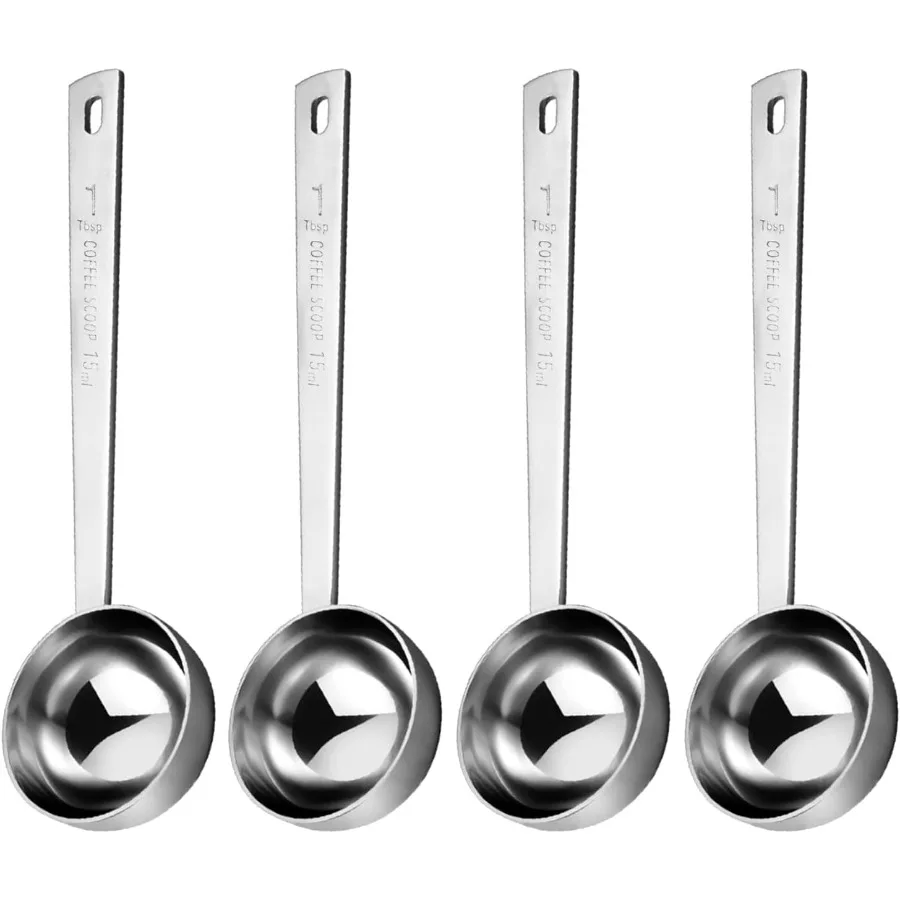 Yzurbu Cuchara de sopa de acero inoxidable 1 cucharada 15 ml Cuchara medidora de café - Plata