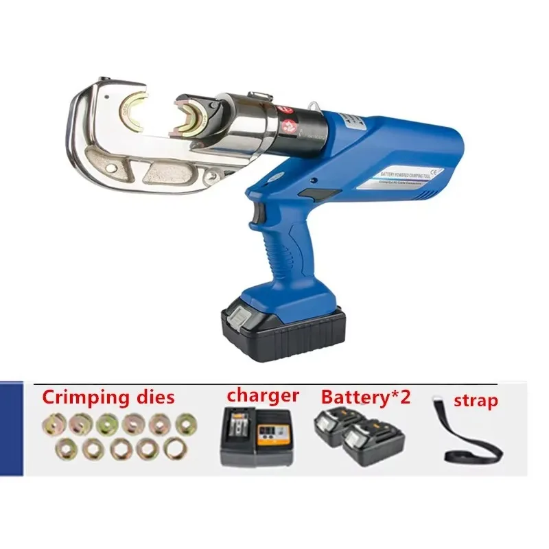 

2025/400mm2 Rechargeable Electric Hydraulic Plier Battery Powered Crimping Tool Battery Powered Wire Crimpers 120KN