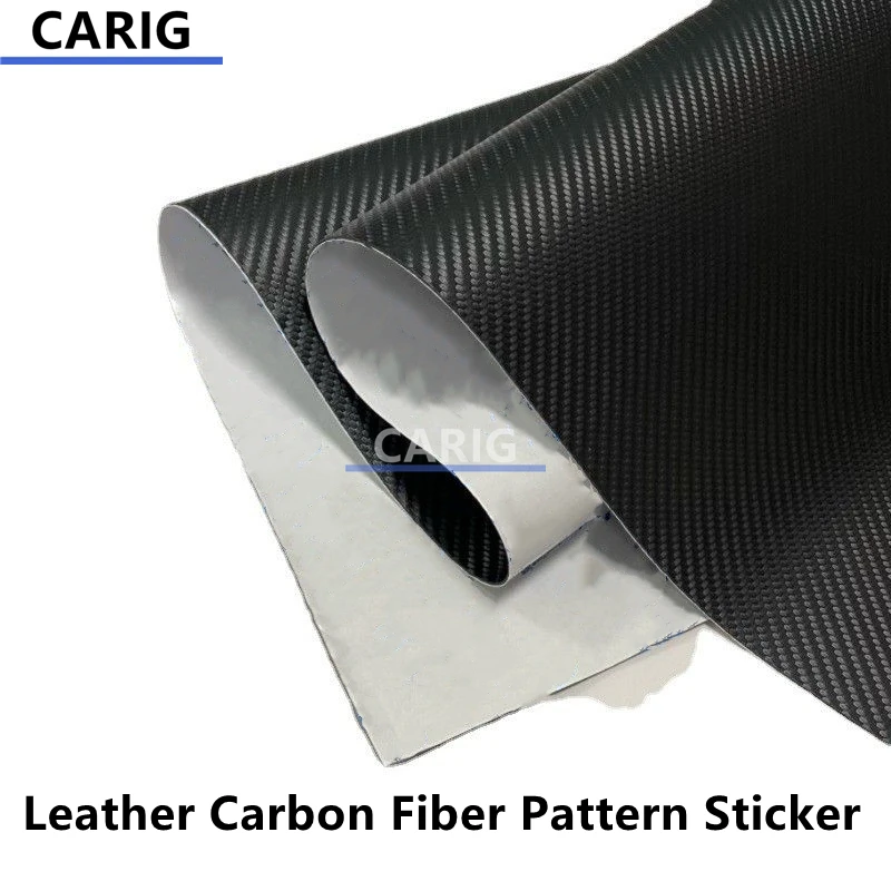 Adhesive Self-adhesive Carbon Fiber Pattern Leather Sticker For Car Interior,AB pillar,Door Sill Modification And Renovation