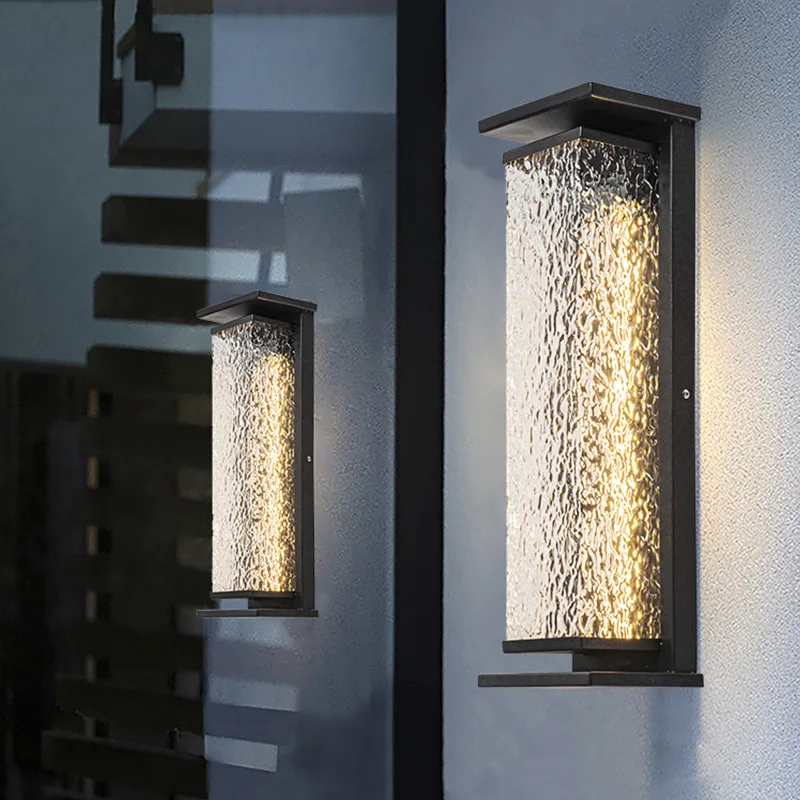 Simple outdoor wall lights waterproof villa yard gate pillar lights outdoor doorway balcony terrace solar wall lights