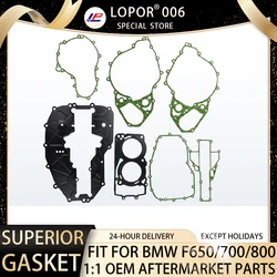 LOPOR Complete Motorcycle Engine Cylinder Crankcase Clutch Starter Generator Cover Gasket Set Fit For BMW F650 F700 F800