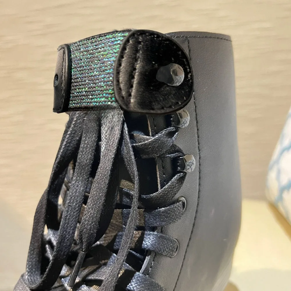 قطعتان من أشرطة الدانتيل المرنة لأحذية التزلج على الجليد - تحافظ على الأربطة بشكل آمن، وتعزز دعم الكاحل، مثالية لممارسة التزلج على الجليد