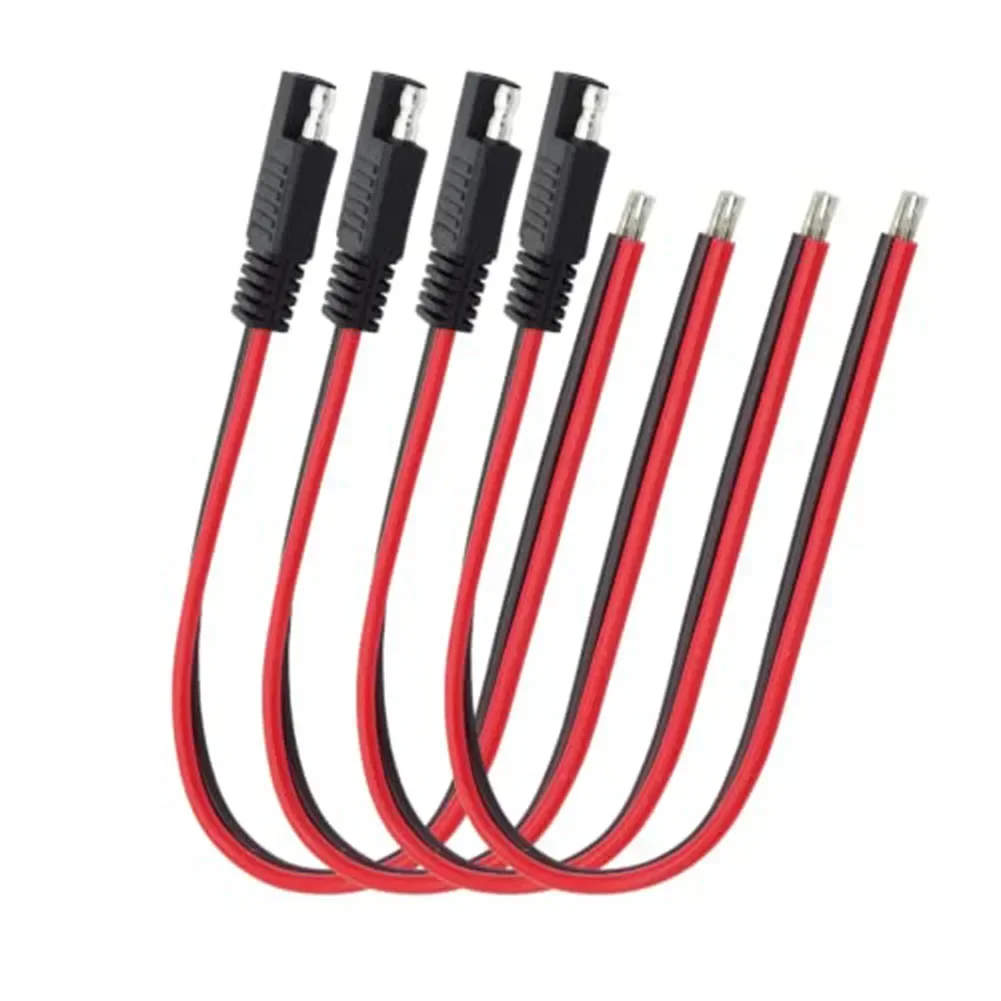 4pcs 1ft 14AWG SAE Connector Quick Disconnect Plug Extension Cord,SAE Extension Cord For Car,RV,Motorcycle Tractor,SAE Plug