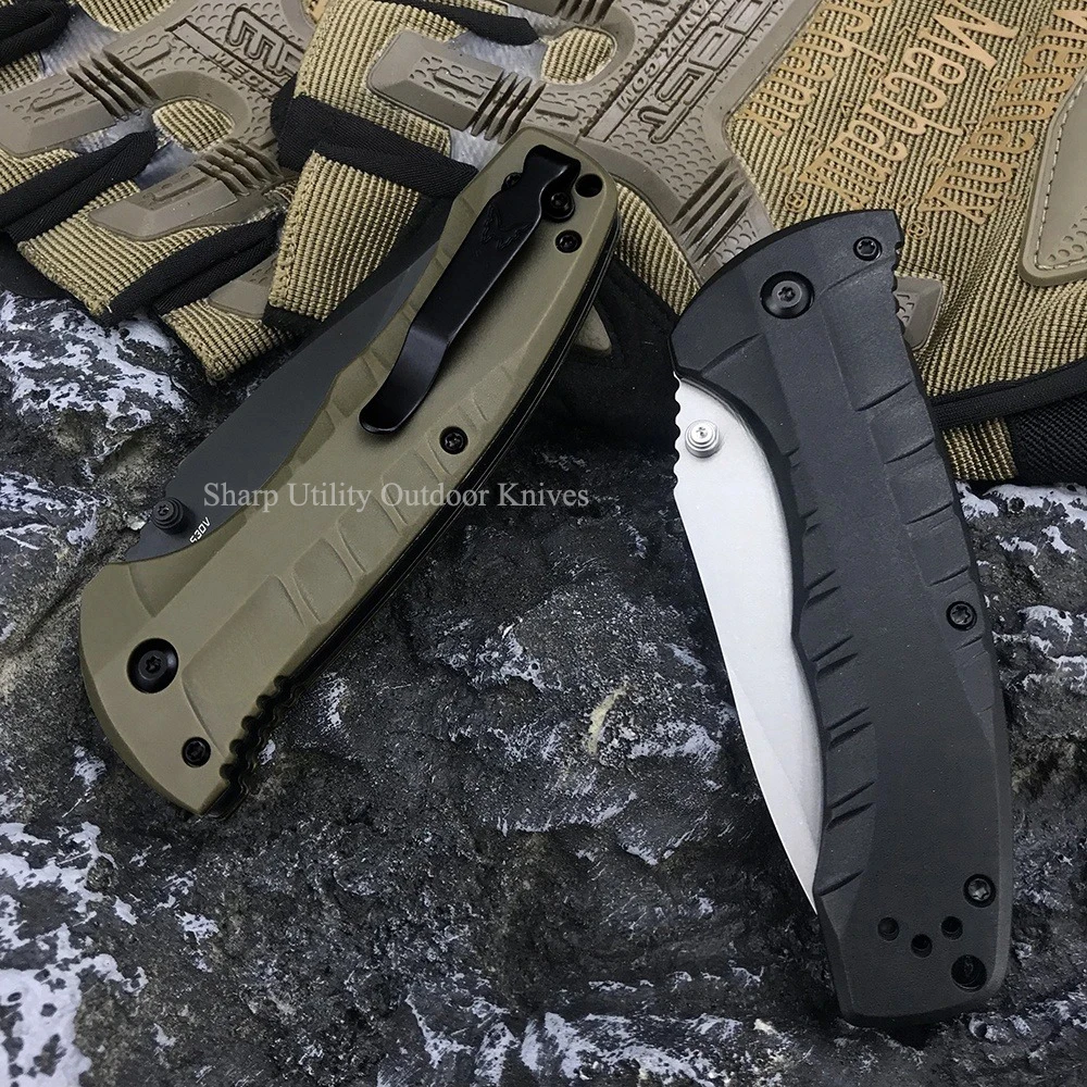 BM Turret 980 Serrated/ Full Blade Folding Pocket Knife, for Hiking, Fishing, Self Defense, Hunting, Tactical, EDC Jackknife