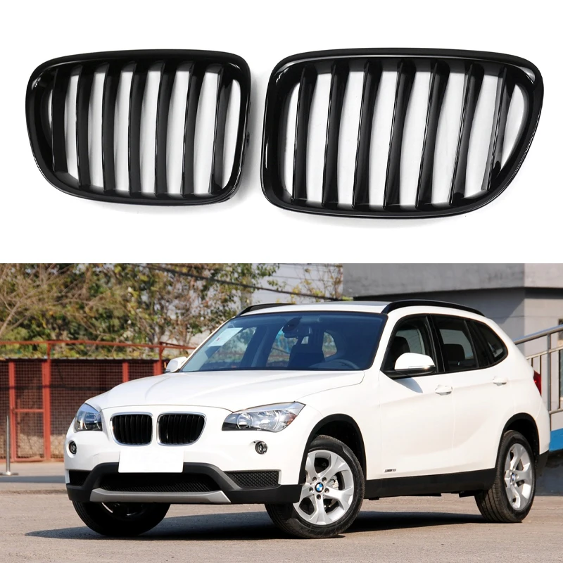 

Gloss Black Grille Racing Grills ABS Grill Car Front Bumper Kidney Grilles For BMW X1 E84 2011-2016 Auto External Accessories