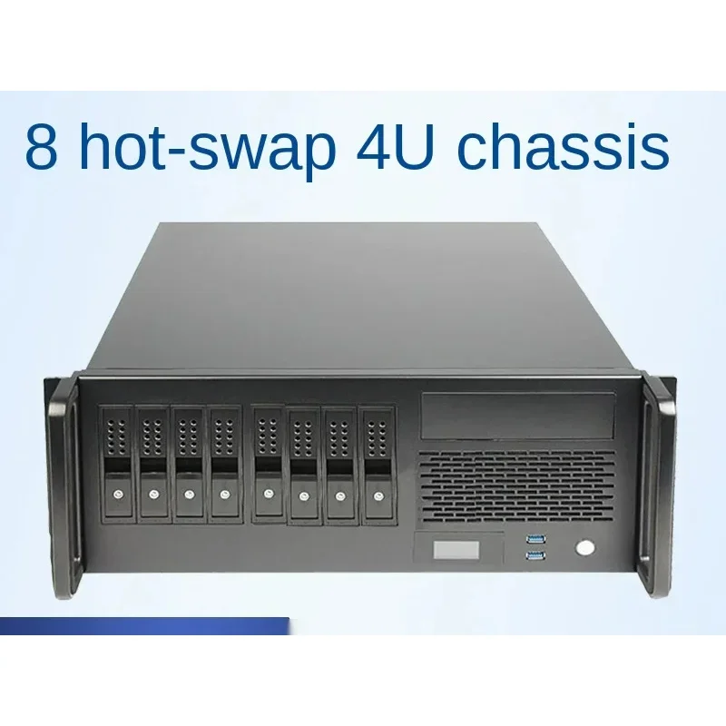 4U Server Chassis, 8 Hot Swap Hard Disk Bits, ATX Large Motherboard Horizontal Industrial Computer With Temperature Display