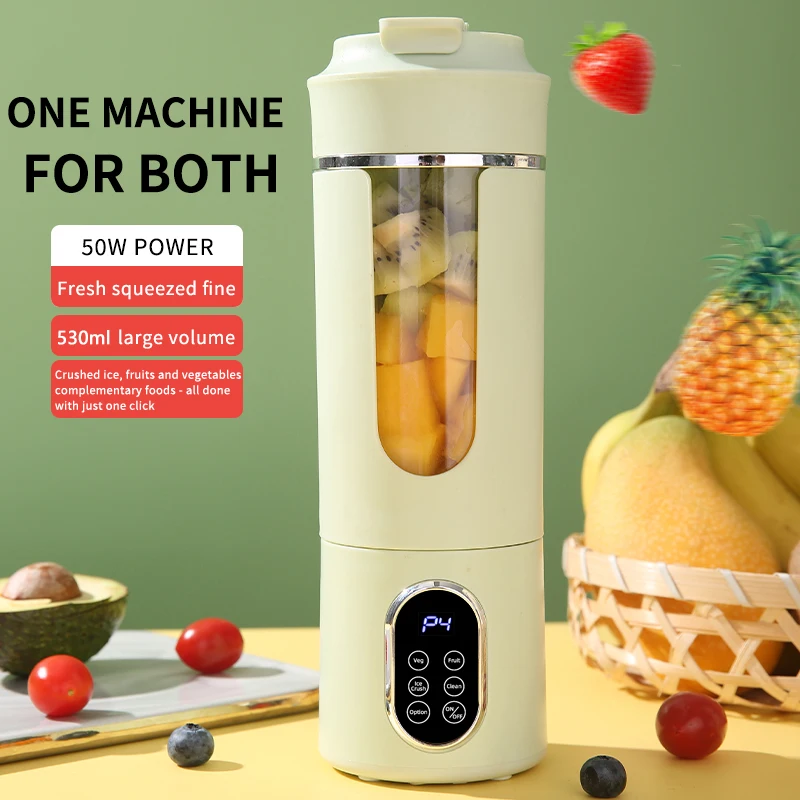 Presse-agrumes portable, mixeur multifonctionnel, machine à jus rechargeable par USB, idéale pour préparer des smoothies, des milkshakes et des jus de fruits